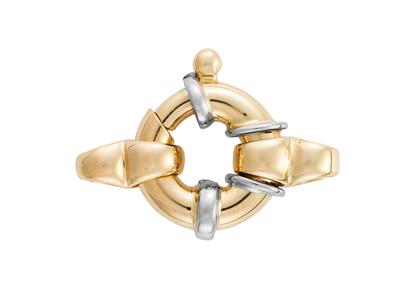 Anello Marine Con Doppio Anello 13 Mm, Oro 18k Bicolore. Ref. 27031 - Immagine Standard - 1