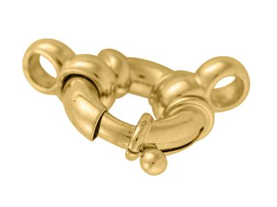 Anello Marino Con Doppio Anello Da 15 Mm, Oro Bicolore 18 Carati. Rif.27032 - Immagine Standard - 3