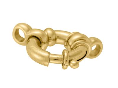 Anello Marinaro Con Doppio Anello Da 17 Mm, Oro Bicolore 18 Carati. Rif. 17040 - Immagine Standard - 3