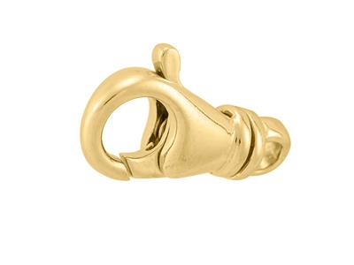 Chiusura A Menotte Con Anello Girevole 21 Mm, Oro Giallo 18 Carati. Rif. 27013 - Immagine Standard - 2