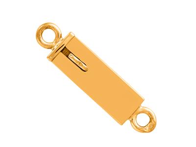 Chiusura Rettangolare Liscia 8 Mm, 1 Fila, Oro Giallo 18 Carati. Rif. 07131 - Immagine Standard - 1