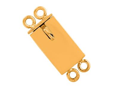 Chiusura Rettangolare, Liscia 8 Mm, 2 File, Oro Giallo 18 Carati. Ref. 07134 - Immagine Standard - 1