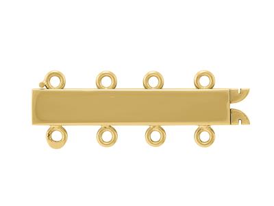 Chiusura Rettangolare 22 Mm, 4 File, Oro Giallo 18 Carati. Ref. 07116-4 Bis