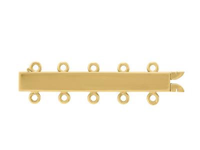 Chiusura Rettangolare Liscia 30 Mm,5 File, Oro Giallo 18 Carati. Rif. 07116-5bis - Immagine Standard - 1
