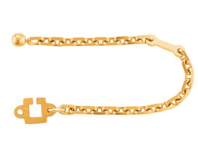 Portachiavi Con Catena A Palline, Oro Giallo 18 Carati. Rif. 07165 - Immagine Standard - 2
