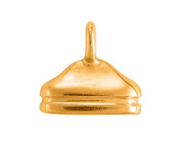 Estremit Rettangolare Godronata Da7,5 Mm, Oro Giallo 18 Carati. Rif. 17152