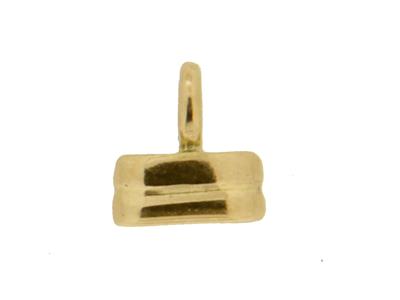 Terminale Rettangolare Godronato Da3,5 Mm, Oro Giallo 18 Carati. Rif. 07099