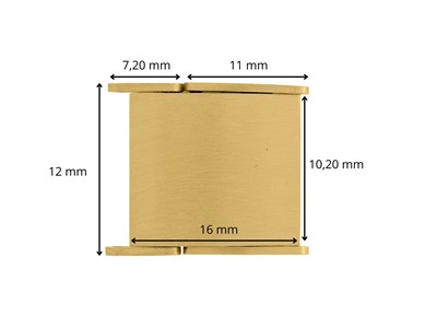 Chiusura Per Orologio Da 16 Mm, Orogiallo 18 Carati. Rif. 07168 - Immagine Standard - 3