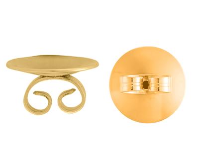 Chiusura A Farfalla Bombata 10 Mm, Oro Giallo 18 Carati. Rif. 07406-10, Pezzo
