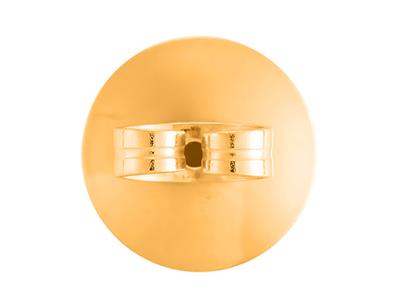 Chiusura A Farfalla Bombata 10 Mm, Oro Giallo 18 Carati. Rif. 07406-10, Pezzo - Immagine Standard - 2