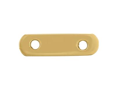 Distanziatore A Barretta A 2 Fori 11 Mm, Oro Giallo 18 Carati. N. 2 Bis