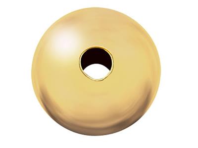 Perline Rotonde Lisce A 2 Fori In Oro Giallo 18 Carati Da 4 MM Extra Pesanti