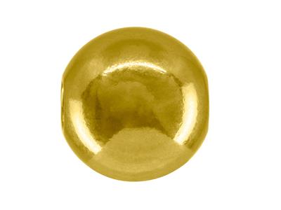 Pallina Liscia Pesante 2 Fori, 4 Mm, Oro Giallo 18k - Immagine Standard - 2