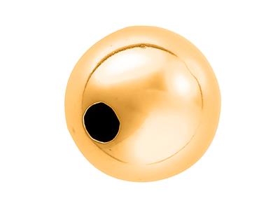 Sfera Semi-leggera Liscia 2 Fori, 5mm, Oro Giallo 18 Carati. Rif. 047 72