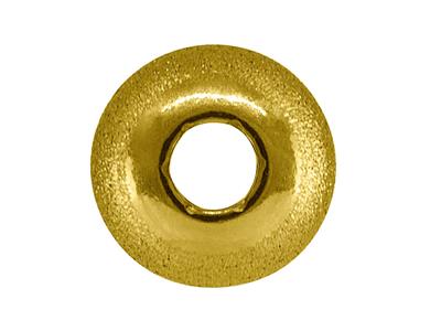 Pallina Pesante Semi-lucida 2 Fori,4 Mm, Oro Giallo 18 Carati - Immagine Standard - 3
