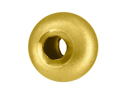 Perla Pesante Satinata 2 Fori, 8 Mm, Oro Giallo 18 Carati