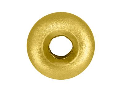 Sfera Satinata Pesante 2 Fori, 9 Mm, Oro Giallo 18k - Immagine Standard - 3