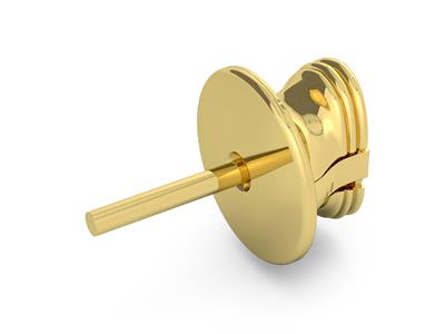 Sistema Per Orecchini Evm, 6,3 Mm, Oro Giallo 18 Carati. Rif. 07480, Pezzo - Immagine Standard - 1