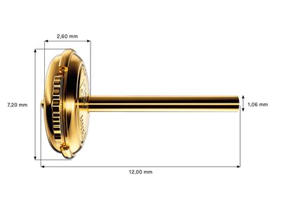 Sistema Smartlock Da 7 Mm, Albero Da 12 Mm, 18kt Oro Giallo 3n, Ciascuno - Immagine Standard - 4