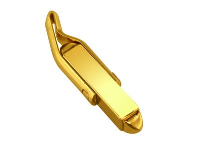 Braccio A S Per Gemelli Leggeri Assemblati, Oro Giallo Da 18 Kt - Immagine Standard - 1