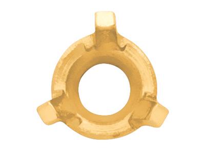 Castone 3 Griffe Per Pietra Rotonda Di 1,7 Mm, Oro Giallo 18 Carati Ref. 01514 - Immagine Standard - 3