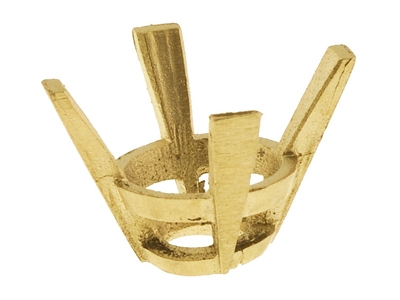 Castone Con 4 Griffe Per Pietra Rotonda Di 4 Mm, Oro Giallo 18 Carati. Ref. 1798 - Immagine Standard - 1