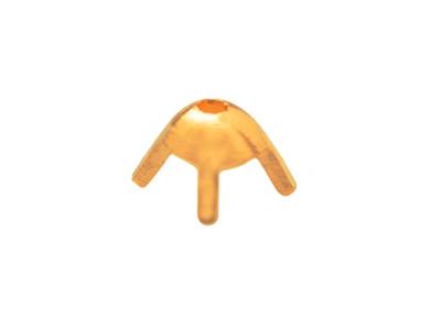 Castone A 4 Grani Per Pietra Rotonda Da 5,7 Mm, Oro Giallo 18 Carati. Rif. 01410 - Immagine Standard - 2