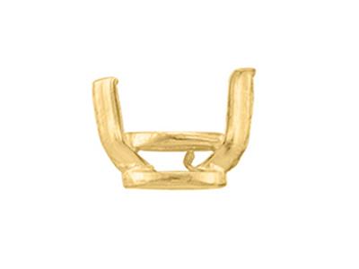 Castone A 2 Griffe Per Pietra A Forma Di Navetta Da 7,60 X 3,80 Mm, Oro Giallo 18k 2n. Rif. 02115 - Immagine Standard - 1