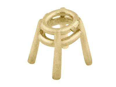 Lunetta A 4 Griffe Ovale 8,50 X 7,50 Mm, Oro Giallo 18 Carati. Rif. 04146 - Immagine Standard - 2