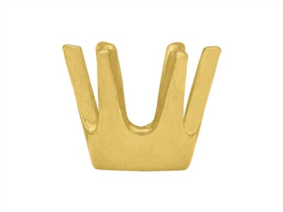 Castone A 6 Griffe Per Pietra Rotonda Da 6 Mm, Oro Giallo 18 Carati. Codice Prodotto: 01007 - Immagine Standard - 2
