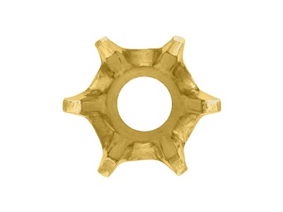 Castone A 6 Griffe Per Pietra Rotonda Da 6 Mm, Oro Giallo 18 Carati. Codice Prodotto: 01007 - Immagine Standard - 3