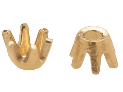 Incastonatura A 6 Griffe Per Pietrarotonda Da 3,9 Mm, Oro Giallo 18 C Arati. Rif. 01007 - Immagine Standard - 3