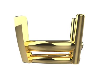 Castone 3d, 3 Griffe A Doppia Spalletta Per Pietra Pera 8 X 6 Mm, Oro Giallo 18 Carati. Rif. 10350 - Immagine Standard - 2