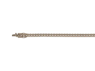 Bracciale Fiume Da Incastonare, Per 62 Pietre Rotonde Di 0,03ct, 18 Cm, Oro Bianco 18k Ni - Immagine Standard - 1