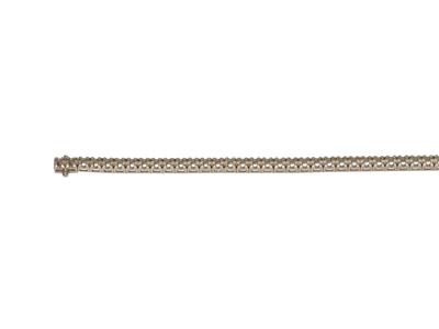 Bracciale Fiume Da Incastonare, Per 62 Pietre Rotonde Di 0,03ct, 18 Cm, Oro Bianco 18k Ni - Immagine Standard - 3