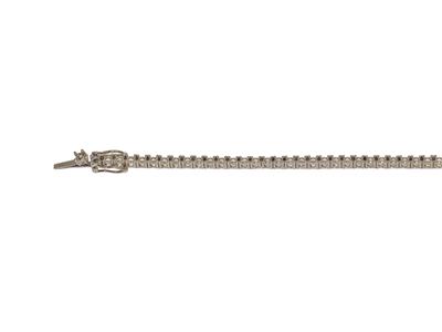 Bracciale River Da Incastonare, Per66 Pietre Rotonde Da 0,05 Ct, 18 C M, Orgris 18k Ni