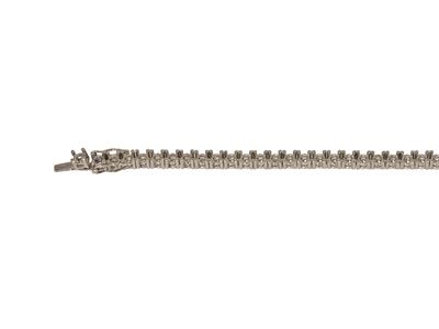 Bracciale Fiume Da Incastonare, Per52 Pietre Rotonde Da 0,130,14 Ct, 18 Cm, Oro Bianco 18k Ni