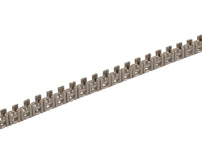 Bracciale Fiume Da Incastonare, Per52 Pietre Rotonde Da 0,13/0,14 Ct, 18 Cm, Oro Bianco 18k Ni - Immagine Standard - 2