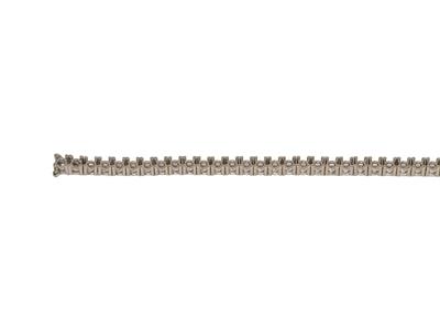 Bracciale Fiume Da Incastonare, Per52 Pietre Rotonde Da 0,13/0,14 Ct, 18 Cm, Oro Bianco 18k Ni - Immagine Standard - 3