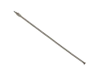 Bracciale Fiume Da Incastonare, Per52 Pietre Rotonde Da 0,13/0,14 Ct, 18 Cm, Oro Bianco 18k Ni - Immagine Standard - 4