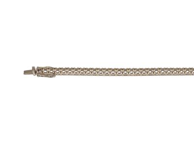 Bracciale Fiume Da Incastonare, Per 53 Pietre Rotonde Di 0,05ct, 18 Cm, Oro Bianco 18k Ni - Immagine Standard - 1