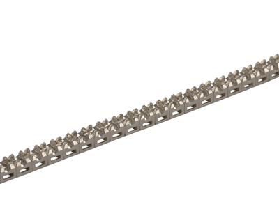 Bracciale River Da Incastonare, Per53 Pietre Rotonde Da 0,05 Ct, 18 C M, Oro Grigio 18k Ni - Immagine Standard - 2