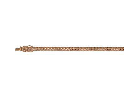 Bracciale Fiume Da Incastonare, Per62 Pietre Rotonde Da 0,03 Ct, 18 C M, Oro Rosso 18k 5n