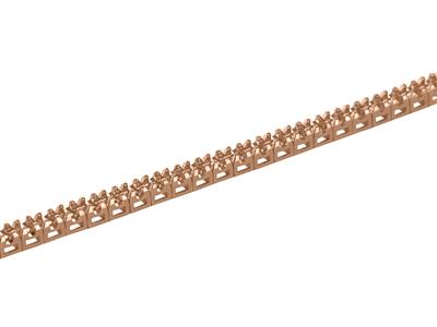 Bracciale Fiume Da Incastonare, Per62 Pietre Rotonde Da 0,03 Ct, 18 C M, Oro Rosso 18k 5n - Immagine Standard - 2