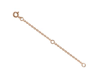 Catena Di Estensione, Maglia Foratdiamantata 1,47 Mm, 7 Cm, Oro Ross O 18 Carati