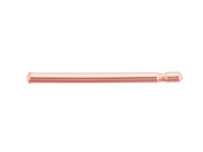 Asta Singola Per Orecchino 0,7 X 10mm, Oro Rosa 18 Carati. Rif. 07407 -bis, Coppia