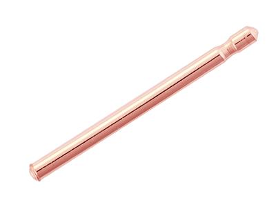 Asta Singola Per Orecchino 0,7 X 10mm, Oro Rosa 18 Carati. Rif. 07407 -bis, Coppia - Immagine Standard - 3