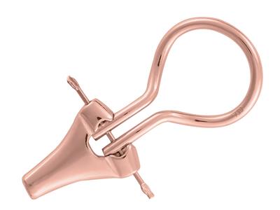 Sistema Per Orecchie A Racchetta 18mm, Oro Rosso 18 Carati. Rif. 7300 -bis, La Coppia - Immagine Standard - 1