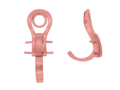 Sistema Per Orecchini A Clip Da 16 Mm, Oro Rosso 18 Carati. Rif. 7329-ter, Coppia