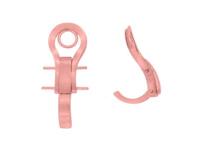 Sistema Di Clip Per Orecchini Da 18mm, Oro Rosso 18 Carati. Rif. 7304 -bis, Coppia